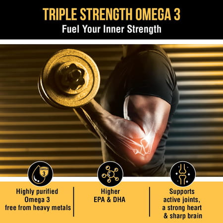 Bon Omega 3 Fish Oil 1250Mg | Vitamin D3 & K2 3X Triple Strength 560Mg Epa & 400Mg Dha - 60 Softgels