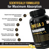 Bon Omega 3 Fish Oil 1250Mg | Vitamin D3 & K2 3X Triple Strength 560Mg Epa & 400Mg Dha - 60 Softgels