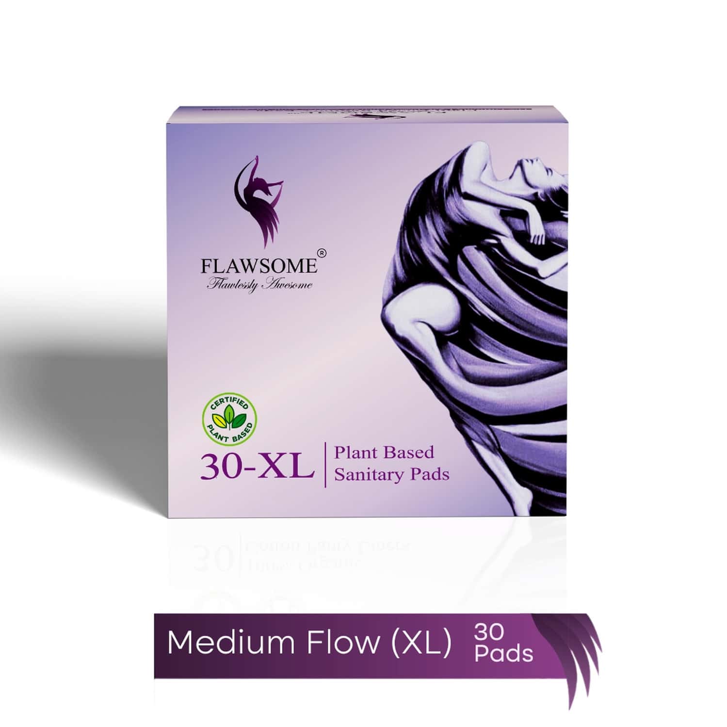 Flawsome Sensitive Sanitary Pads With Paper Disposal Pouches | No Chemicals | Size Xl - 30n