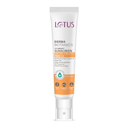 Lotus Dermabotanics 5% Niacinimide Complex + Green Tea Uv Bright Sunscreen Spf 60 And Pa++++ (40G)