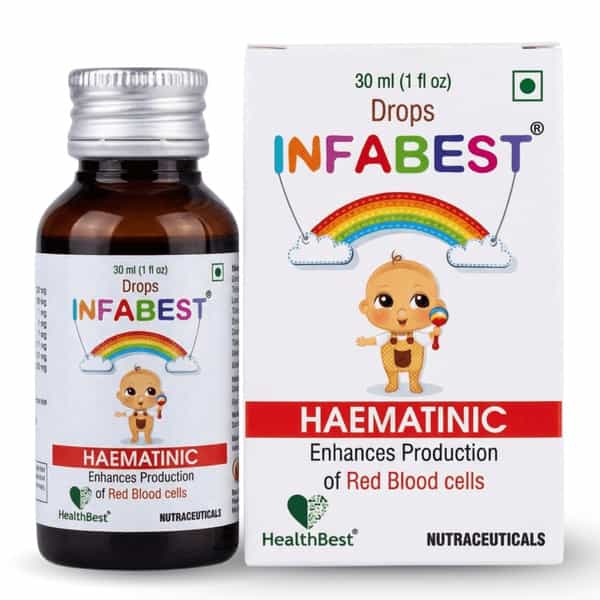 Healthbest Hematinic Iron Drops For Toddlers Mixed Fruit Flavor - 30Ml