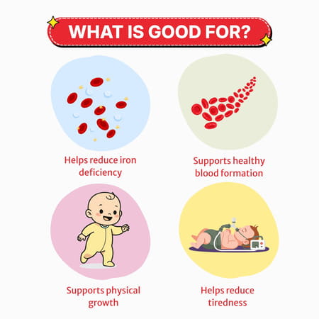 Healthbest Infabest Hematinic (Iron) Drops For Toddlers Mixed Fruit Flavor - 30ml