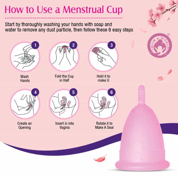 Mom & World Reusable Menstrual Cup For Women 100% Medical Grade Silicone-(Small)