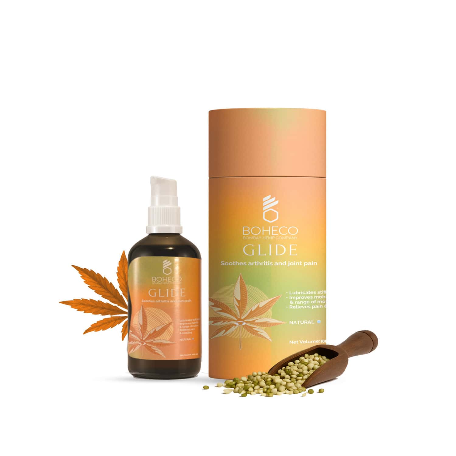 Boheco Glide | Ayurvedic Oil For Joint Discomfort | With Vijaya Leaf Extract | 100ml
