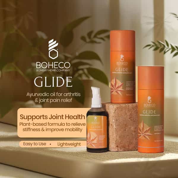 Boheco Glide | Ayurvedic Oil For Joint Discomfort | With Vijaya Leaf Extract | 100Ml