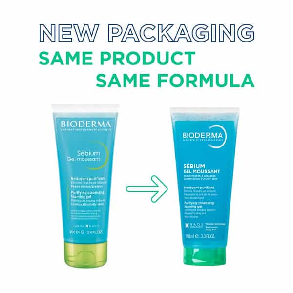 Bioderma Sebium Gel Moussant Cleansing Foaming Gel Combination/Oily Skin 100Ml