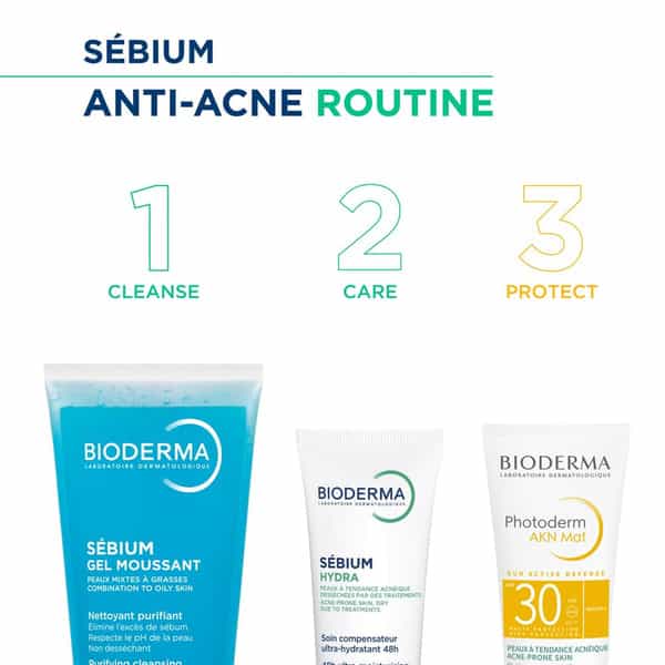 Bioderma Sebium Gel Moussant Cleansing Foaming Gel Combination/Oily Skin 100Ml