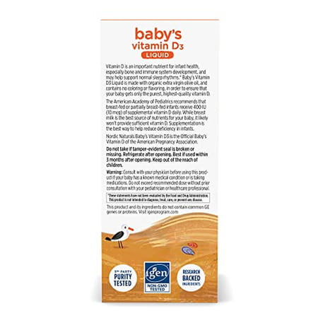 Nordic Naturals Baby'S Vitamin D3 Drop For Infants 22.5 Ml