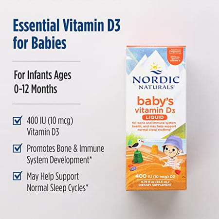 Nordic Naturals Baby'S Vitamin D3 Drop For Infants 22.5 Ml