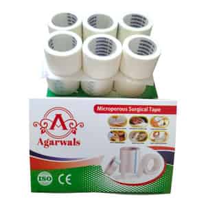 Agarwal Microporous Surgical Paper Tape 1 Inch X 5 Meters (pack Of 12)