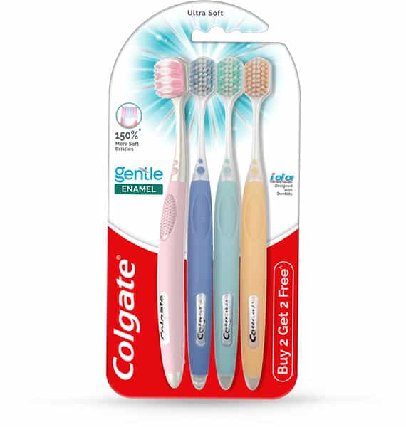 Colgate Gentle Enamel Ultra Soft Toothbrush - (B2g2 Free) - 4 Pcs