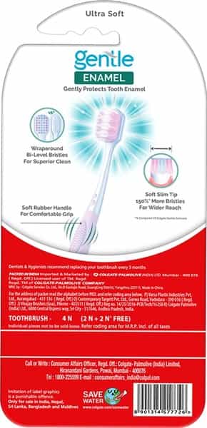 Colgate Gentle Enamel Ultra Soft Toothbrush - (B2g2 Free) - 4 Pcs