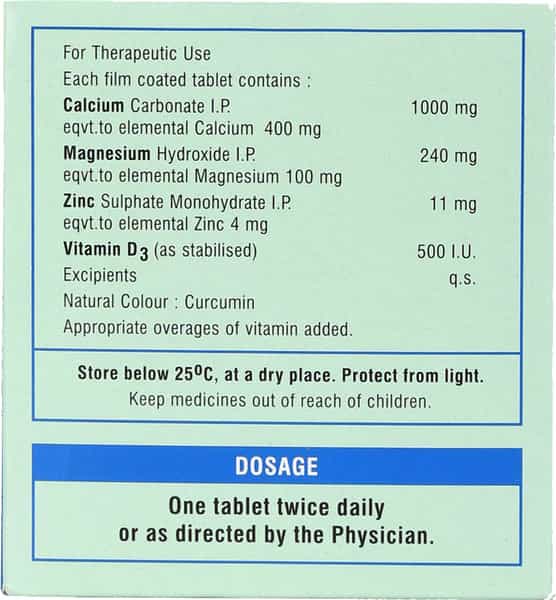 Calcimax Forte - Health Supplement (500 Mg Of Calcium) With Wellman 30 Tablet Free