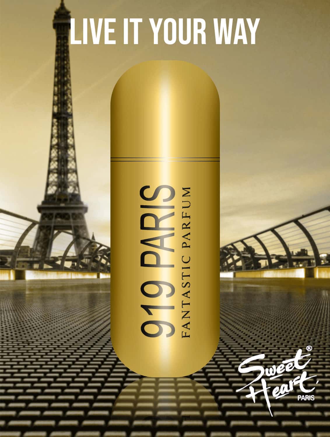 Buy SWEETHEART 919 PARIS GOLD LONG LASTING EAU DE PERFUME, 100ML Online & Get Upto 60 OFF at