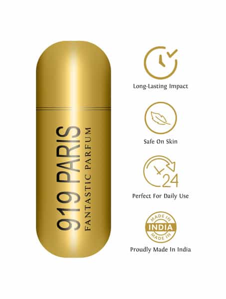 Sweet Heart 919 Paris Gold Long Lasting Eau De Perfume | 100Ml