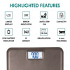 Equinox Personal Digital Weighing Scale Eq-Eb-6171L - Leather Look With Abs Platform | Lcd Display