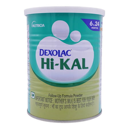 Dexolac Hi Kal Follow-Up Formula Powder For 6 - 24 Months Tin 400 Gm