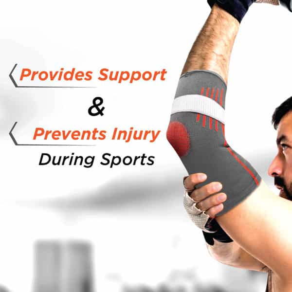 Vissco Elbow Support With Strap For Ideal Compression To The Strained Muscles - Medium (Blue)