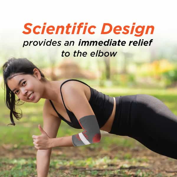 Vissco Elbow Support With Strap For Ideal Compression To The Strained Muscles - Medium (Blue)
