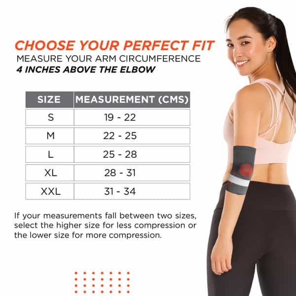 Vissco Elbow Support With Strap For Ideal Compression To The Strained Muscles - Medium (Blue)