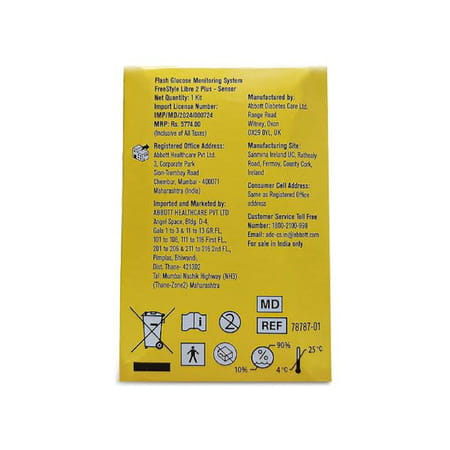 Freestyle Libre 2 Plus Sensor Flash Glucose Monitoring Device 1 No'S