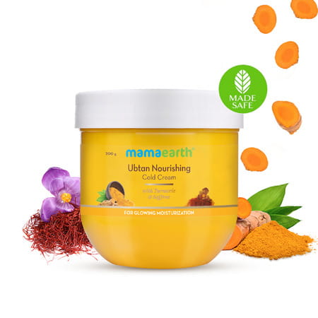 Mamaearth Ubtan Nourishing Cream With Turmeric And Saffron Cold Cream 200 G
