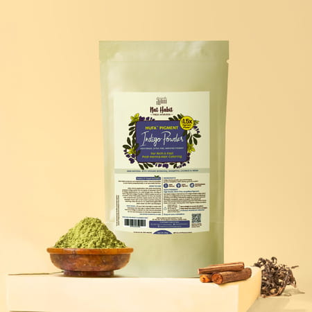 Nat Habit Indigo Powder For Hair | Black Color | 100% Natural (85g)