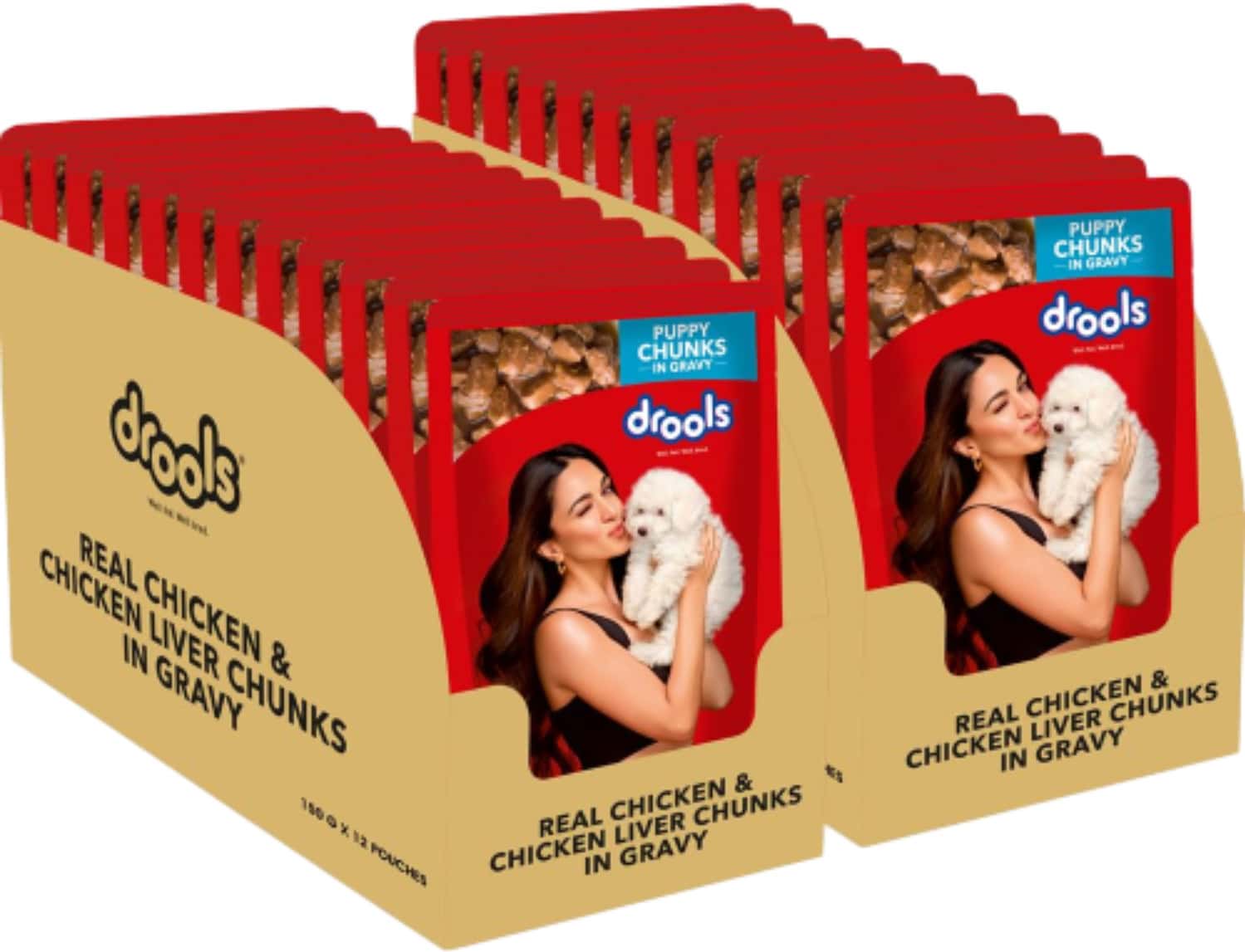 Drools Puppy Wet Dog Food | Real Chicken And Chicken Liver Chunks In Gravy | 3.6kg (150g X 24)
