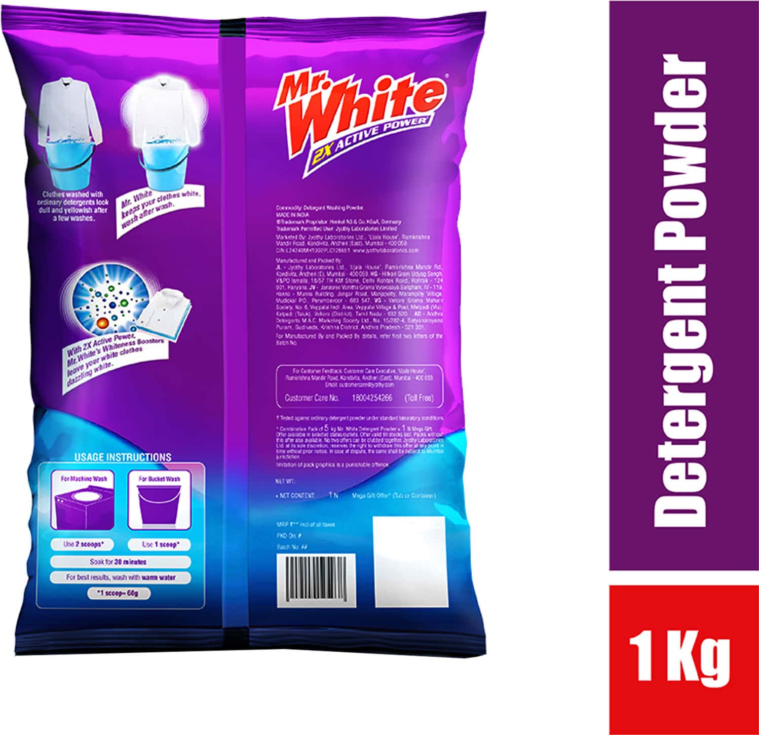 Buy MR. WHITE DETERGENT POWDER 1 KG Online & Get Upto 60 OFF at PharmEasy