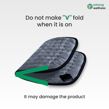 Sahyog Wellness Velvet Orthopaedic Pain Reliever Electric Heating Pad Xxl Size (Grey)