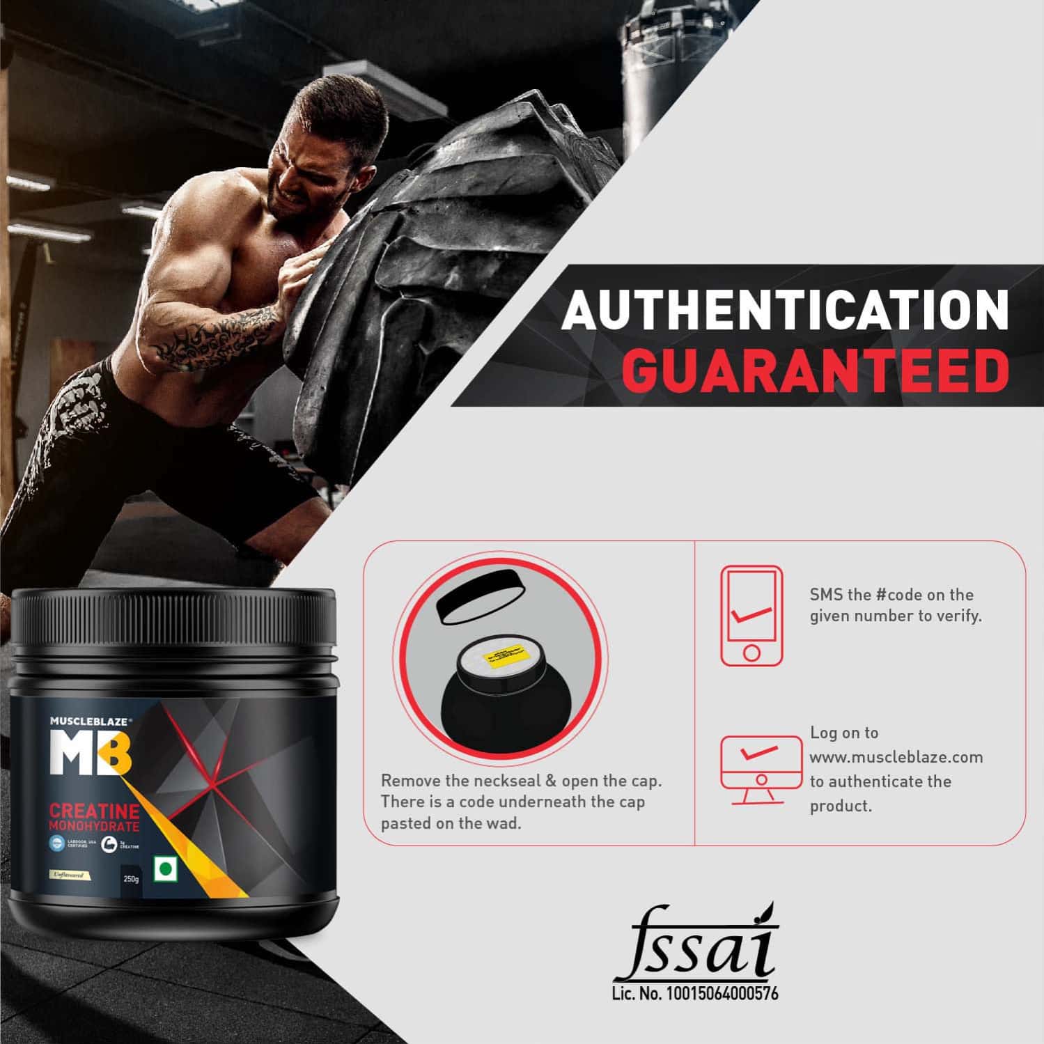 Buy MUSCLEBLAZE CREATINE MONOHYDRATE LABDOOR USA CERTIFIED