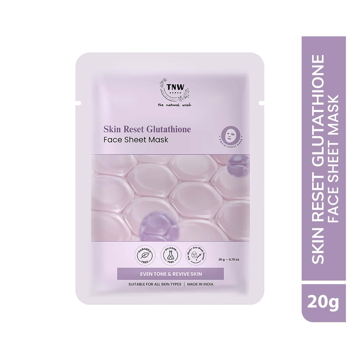 Tnw The Natural Wash Glutathione Face Sheet Mask | Brightening For Oily Skin 20 Gm