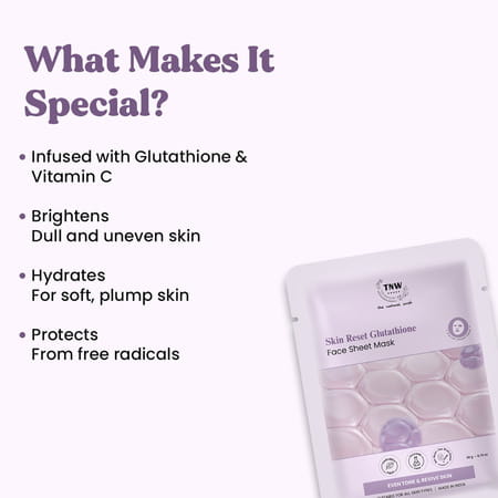 Tnw The Natural Wash Glutathione Face Sheet Mask | Brightening For Oily Skin 20 Gm