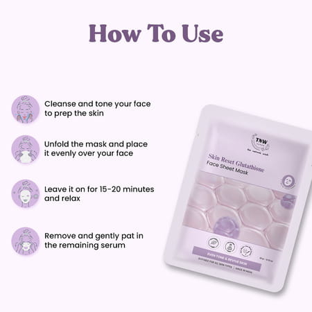 Tnw The Natural Wash Glutathione Face Sheet Mask | Brightening For Oily Skin 20 Gm