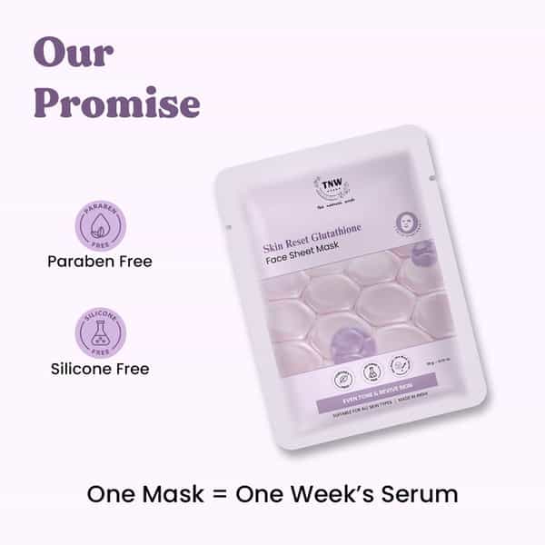 Tnw The Natural Wash Glutathione Face Sheet Mask | Brightening For Oily Skin 20 Gm