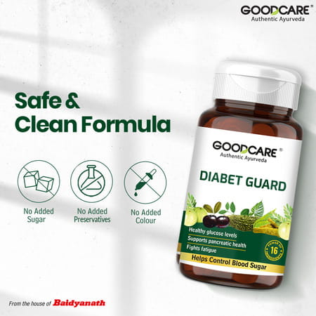 Goodcare Diabet Guard 120 Caps | Ayurvedic Blood Sugar Support With Karela | Methi | Neem & Herbs