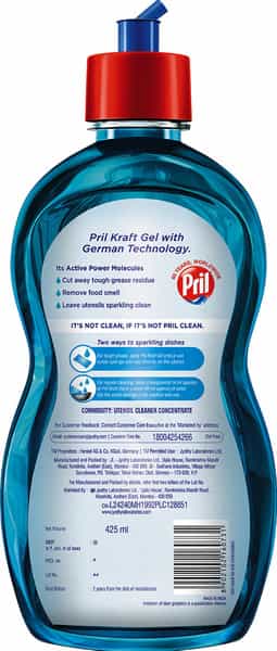 Pril Kraft Dishwash Liquid Gel 425Ml