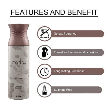 Ajmal 1 Evoke Silver Edition,Shadow Homme, Nightingale & Persuade For Unisex Deodorants Each 200Ml