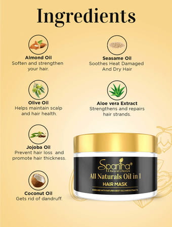 Spantra All Naturals Oil In 1 Hair Mask 250gm