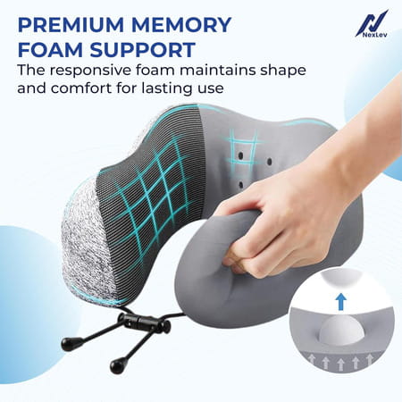 Nexlev Travel Neck Pillow Np-02 | Dark Grey