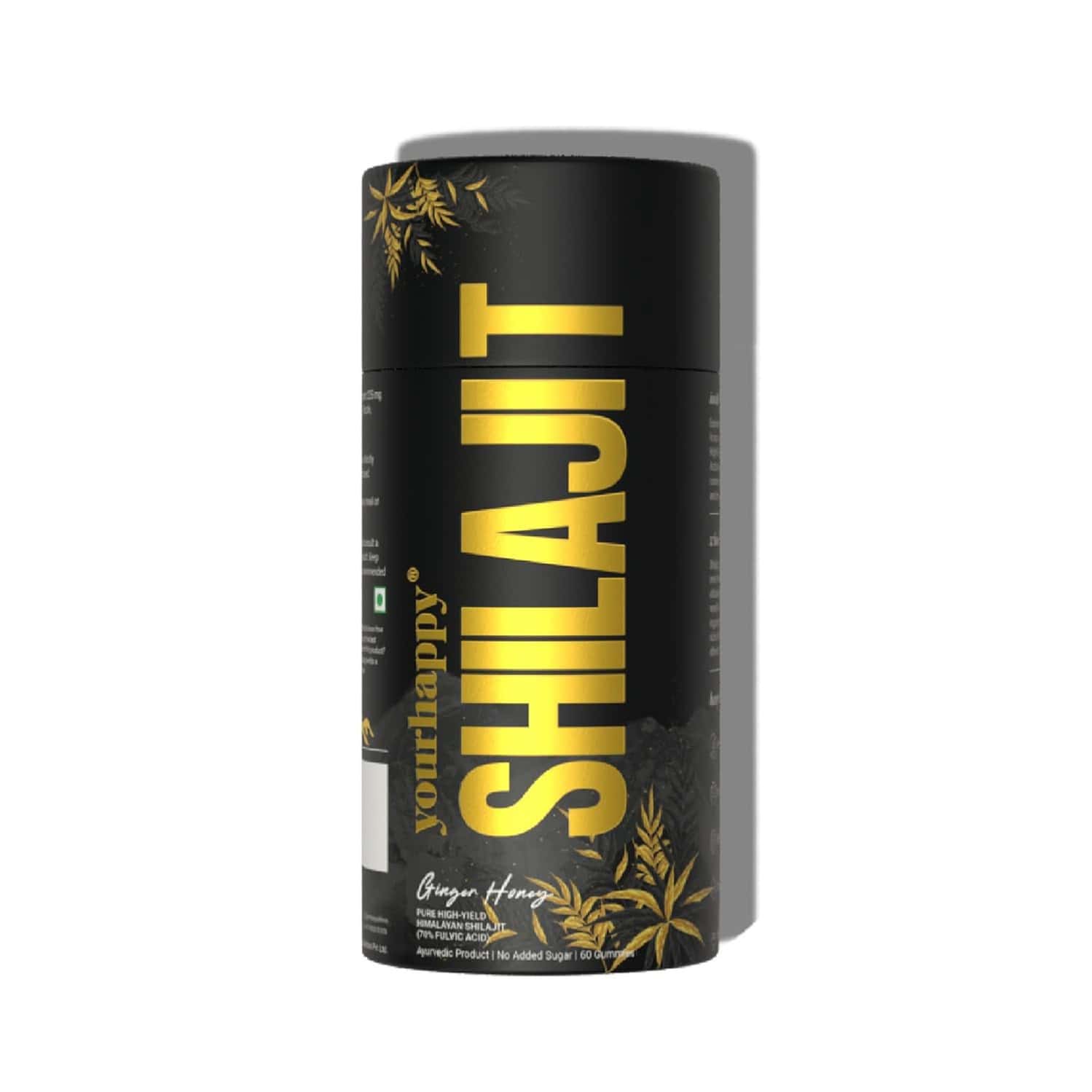 Yourhappylife Pure Himalayan Shilajit Gummies With 70% Fulvic Acid & 80 Plus Minerals - 60n