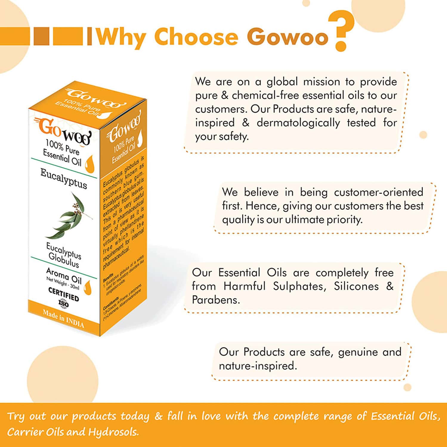 Buy GO WOO 100 PURE EUCALYPTUS OIL FOR COUGH COLDS CLEAR BREATHING