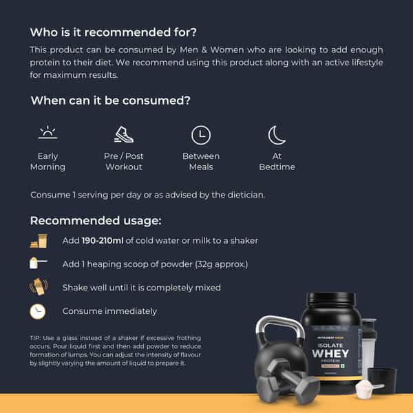 Nutrabay Gold 100% Whey Protein Isolate|26G Protein|Muscle Support & Recovery|Cold Coffee | 1 Kg
