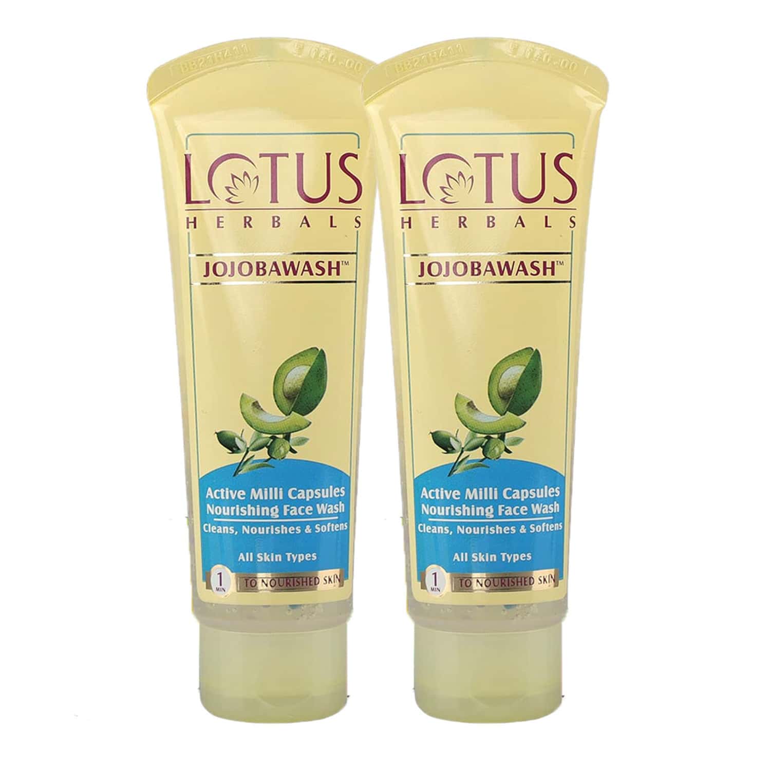 Lotus Herbals Jojobawash Active Milli Capsules Nourishing Face Wash 80g ( Pack Of 2 )