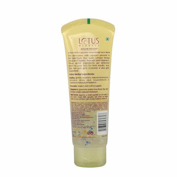 Lotus Herbals Jojobawash Active Milli Capsules Nourishing Face Wash 80G ( Pack Of 2 )