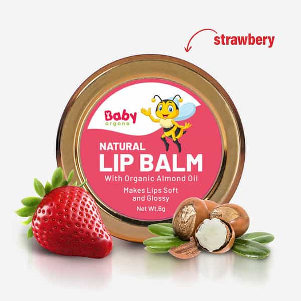 Babyorgano Organic Lip Balm With Strawberry Flavour For Baby - 8G
