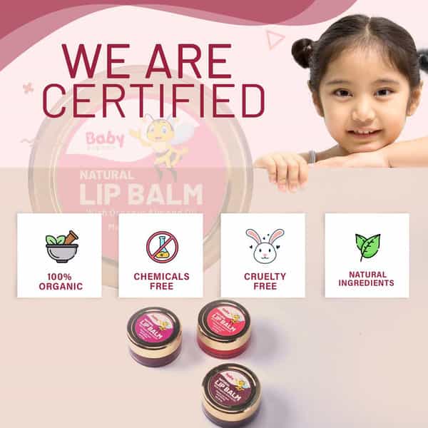 Babyorgano Organic Lip Balm With Strawberry Flavour For Baby - 8G