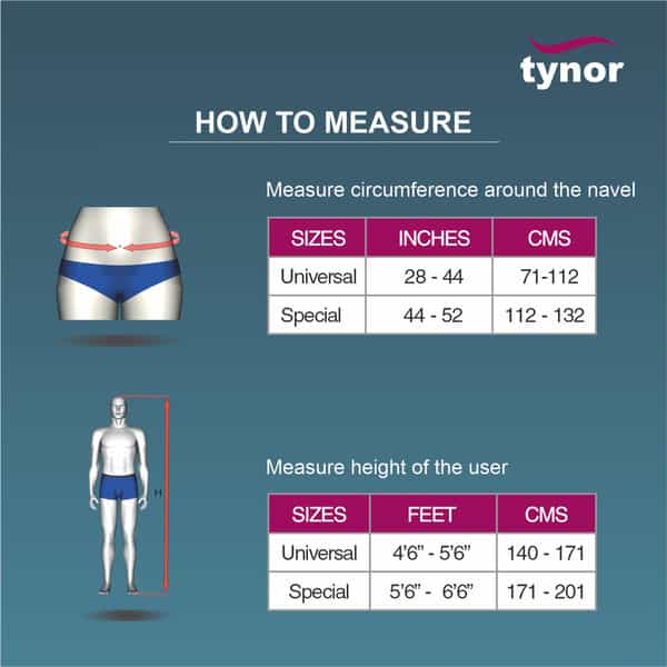 Tynor Taylor's Brace Urbane Long Grey Universal Size 1 Unit