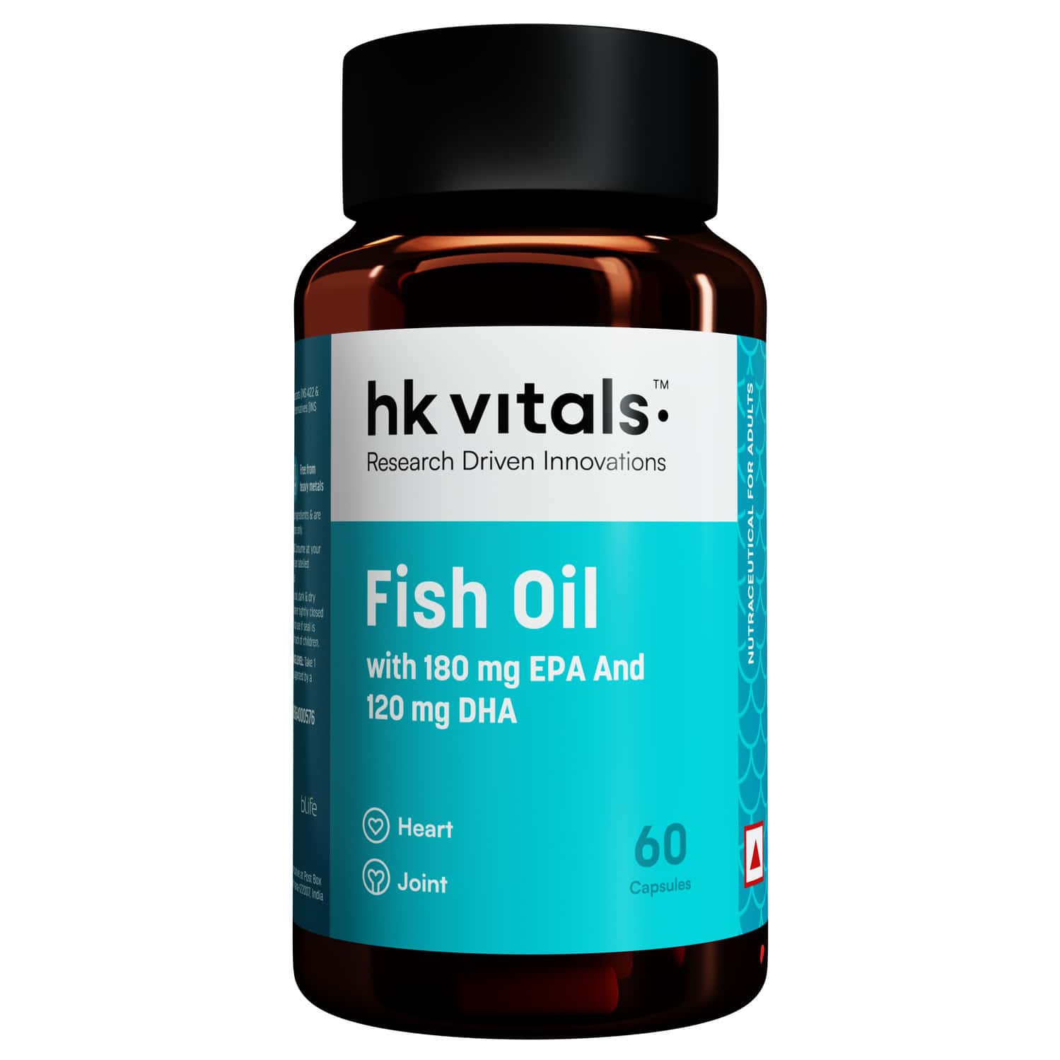 Hk Vitals Fish Oil (60 Capsules) | For Men And Women | 1000mg Omega 3