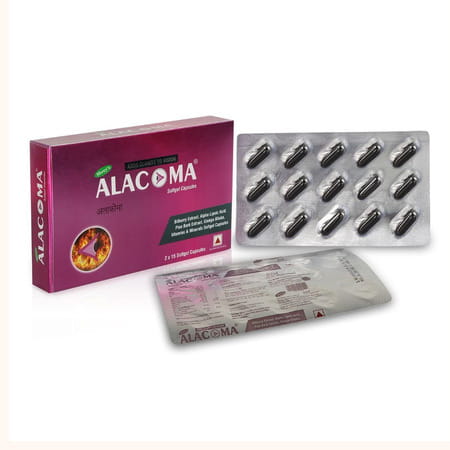 Shrey'S Alacoma Pine Bark | Bilberry & Ginkgo Biloba Extract | Complete Eye Health (30 Capsules)